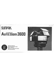 Sunpak 3600 manual. Camera Instructions.